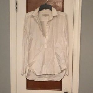 White Mixed Media Tunic